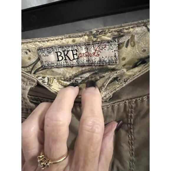 Bke Casual Brown Distressed Bryn Chono Pants Sz 26 - Picture 3 of 6